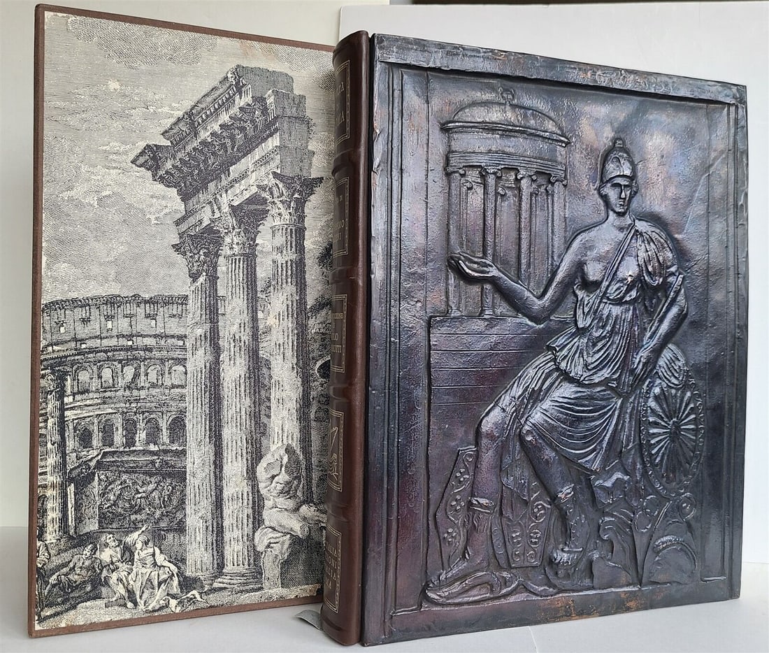 1970 CIVILTA DI ROMA ART BOOK w/ AMAZING COPPER FRONT PAGE ILLUSTRATED LTD ED. (1 of 20)
