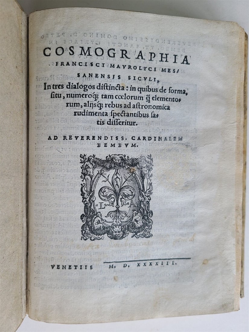 1543 COSMOGRAPHIA Francesco MAUROLICO ILLUSTRATED antique RARE vellum ASTRONOMY (1 of 13)