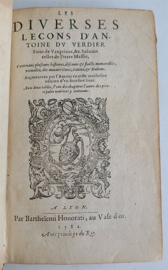 1584 LESSONS of PIERRE MESSIE antique 16th CENTURY in LATIN (1 of 4)