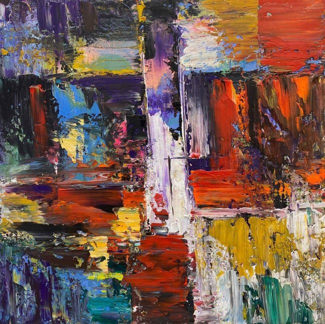 Acrylic painting Field of flowers Igor Kutsenko (1 of 5)