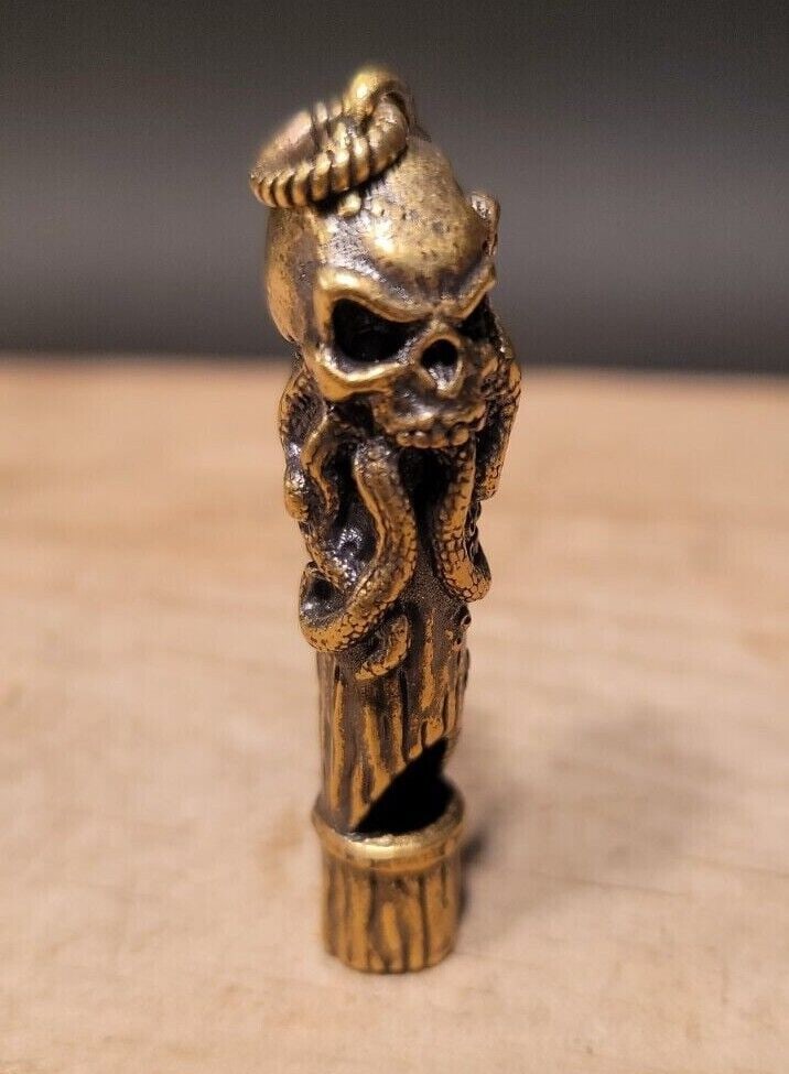 Brass Pirate Skull Octopus Whistle (1 of 12)
