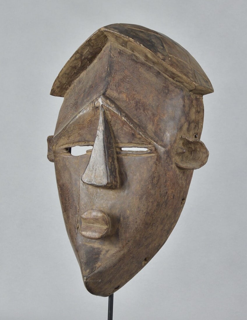 Large African Art Large wooden Lwalwa Mask Congo Drc (1 of 11)