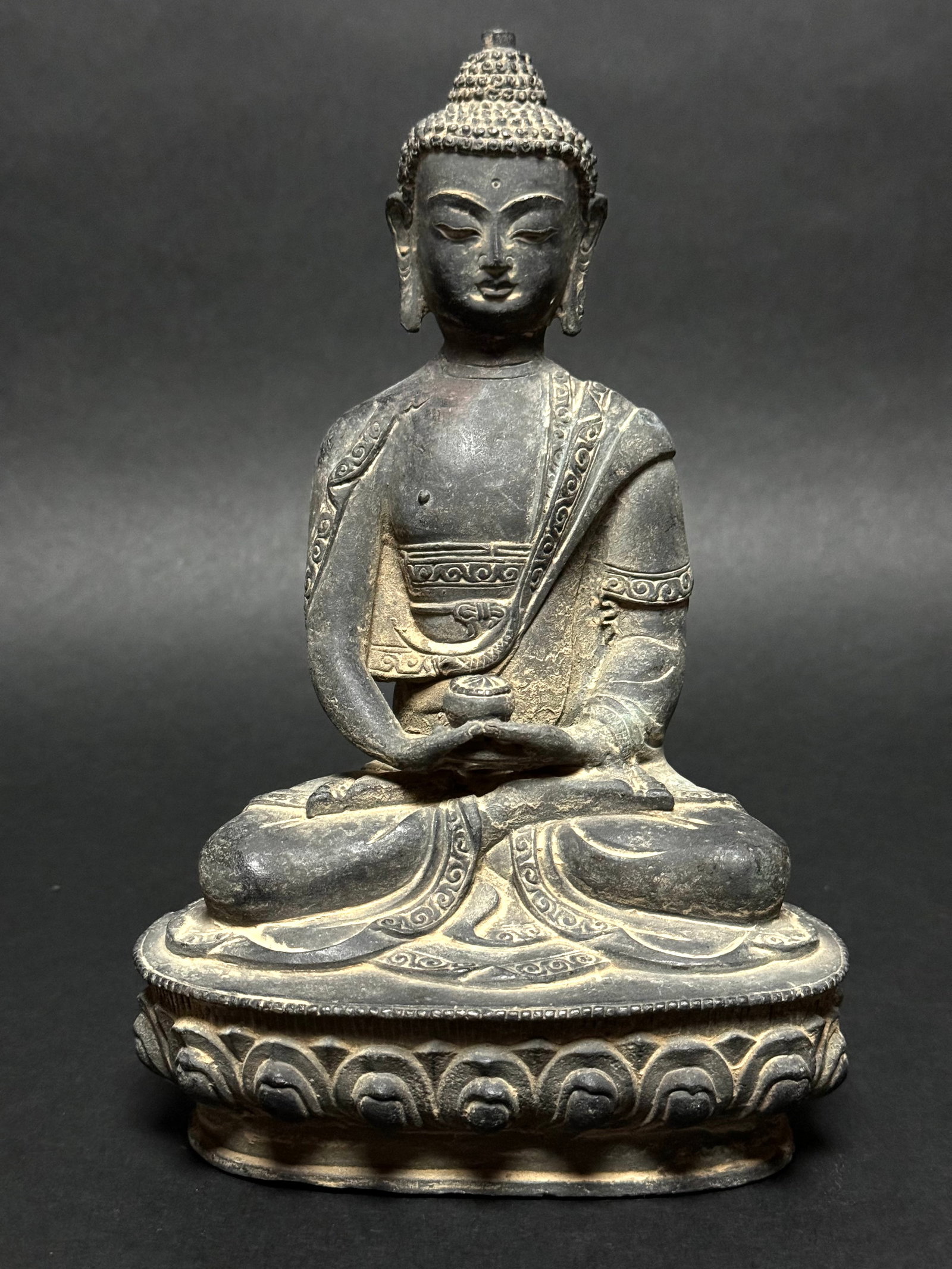 Bronze Shakyamuni Buddha - with abhaya gesture - Thailand (1 of 14)