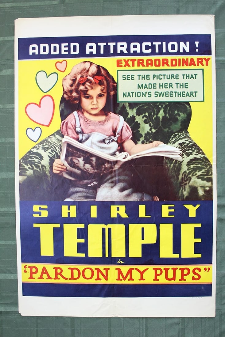 Pardon My Pups (USA, 1934) US One Sheet Movie Poster: Pardon My Pups (USA, 1934) US One Sheet Movie Poster, Please refer to the attached photos to determine the condition of this original vintage item. Note: LB means Linen Backed. Ready for you to frame!