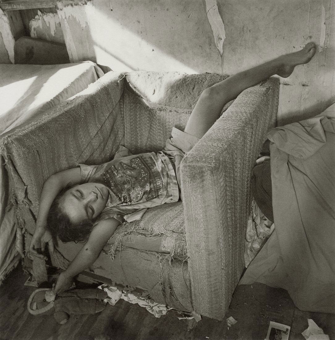 MARY ELLEN MARK- Vicky, Mission, Texas, 1990: Artist: Mary Ellen Mark Title: Vicky, Mission, Texas, 1990 Medium: Photo Litho, 1999, Italy Dimensions: 8.05x8.15" Description: Heat Wax Mounted on 11x14" Conservation Board Artist Bio: Mary Ellen Mar