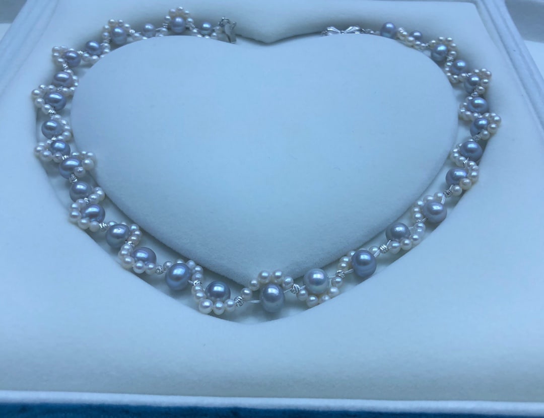 Butterfly Braided Pearl Necklace (1 of 6)