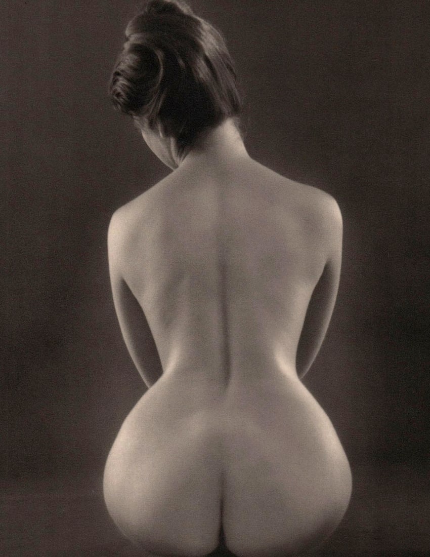 RUTH BERNHARD - Hour Glass, 1971: Artist: RUTH BERNHARD Print Title: Hour Glass, 1971 Medium: Duotone Photoengraving Printed in USA in 1990’s Image Size approx: 8.5 x 6.5” Ruth Bernhard (1905 – 2006), was a legendary