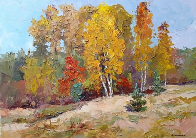 Oil painting Autumn landscape Serdyuk Boris Petrovich