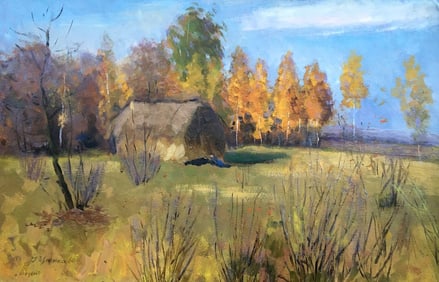 Oil painting Autumn landscape Tsyupka Ivan Kirillovich