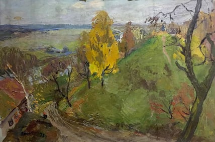 Oil painting At the hill Gantman Moses Faybovich