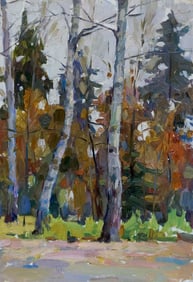 Oil painting In the woods Turovsky Mikhail Saulovich