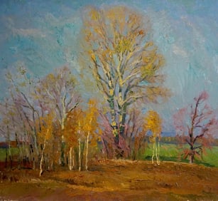 Oil painting Waiting for the winter Mynka Alexander Fedorovich