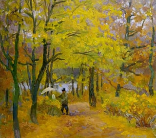 Oil painting Autumn has come Mynka Alexander Fedorovich