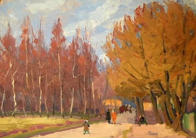 Oil painting Golden forest Khrustalenko Nikolay Aleksandrovich