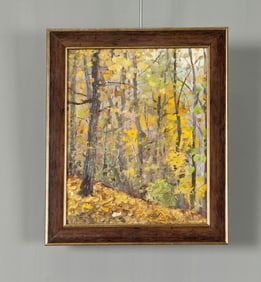 Autumn Landscape, Antique Painting Original