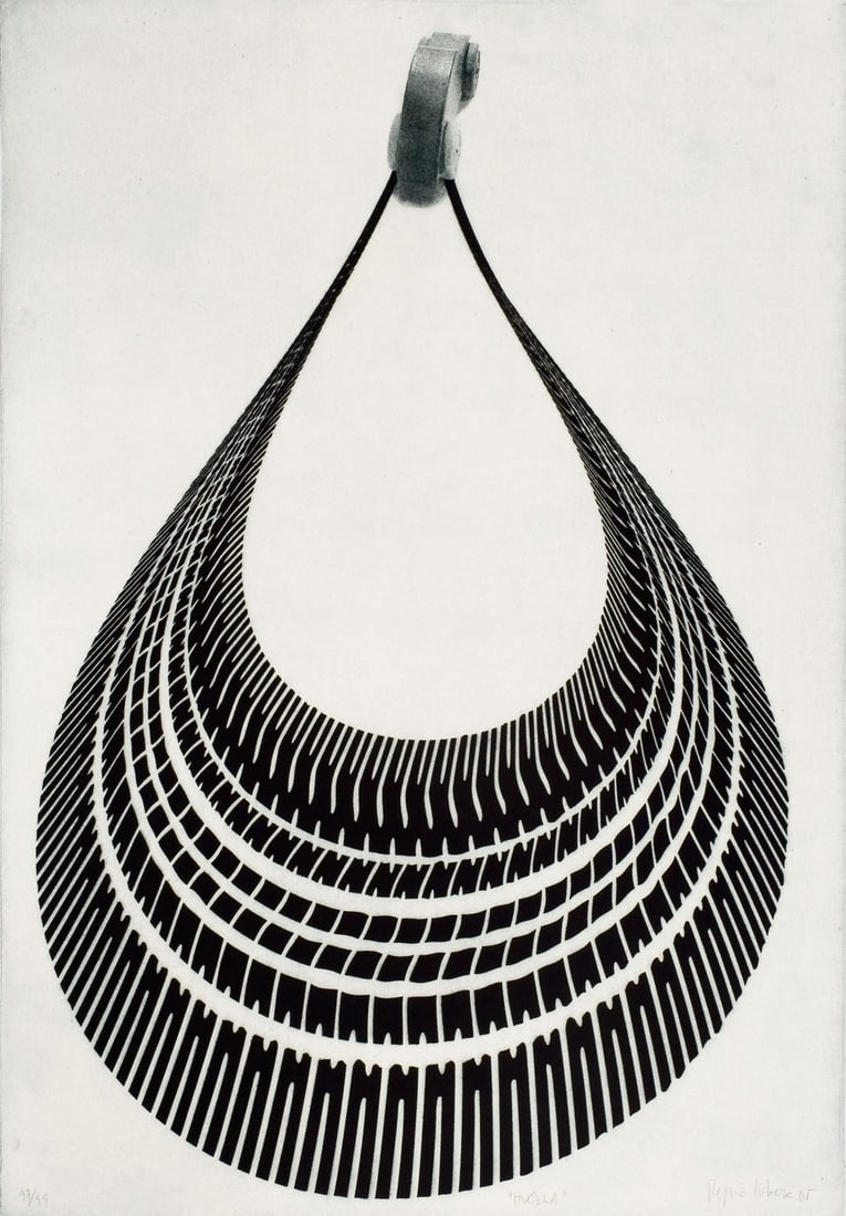 Regina Silveira Brazilian photoengraving 2005, 27.6 x 19.7 in.: Artist: Regina Silveira (Brazil, 1939) Title: Huella from Portfolio "Eclipses" Date/Period: 2005 Medium: photoengraving Dimensions: 27.6 x 19.7 in. (70 x 50 cm.) Reserve: $290.00 Shipping: Domestic: F