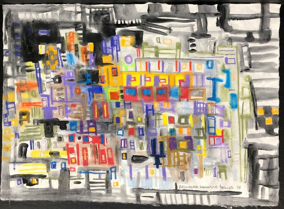 Bernardo Navarro Tomas Cuban mixed media 2017, 12.3 x 17 in.: Artist: Bernardo Navarro Tomas (Cuba, 1977) Title: Untitled Date/Period: 2017 Medium: mixed media Dimensions: 12.3 x 17 in. (31 x 43 cm.) Reserve: $300.00 Shipping: Domestic: Flat-rate of $25.00 to an