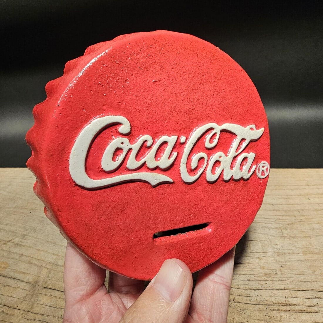 Cast Iron Coca Cola Bottle Cap Coin Bank Atlanta Ga. (1 of 13)