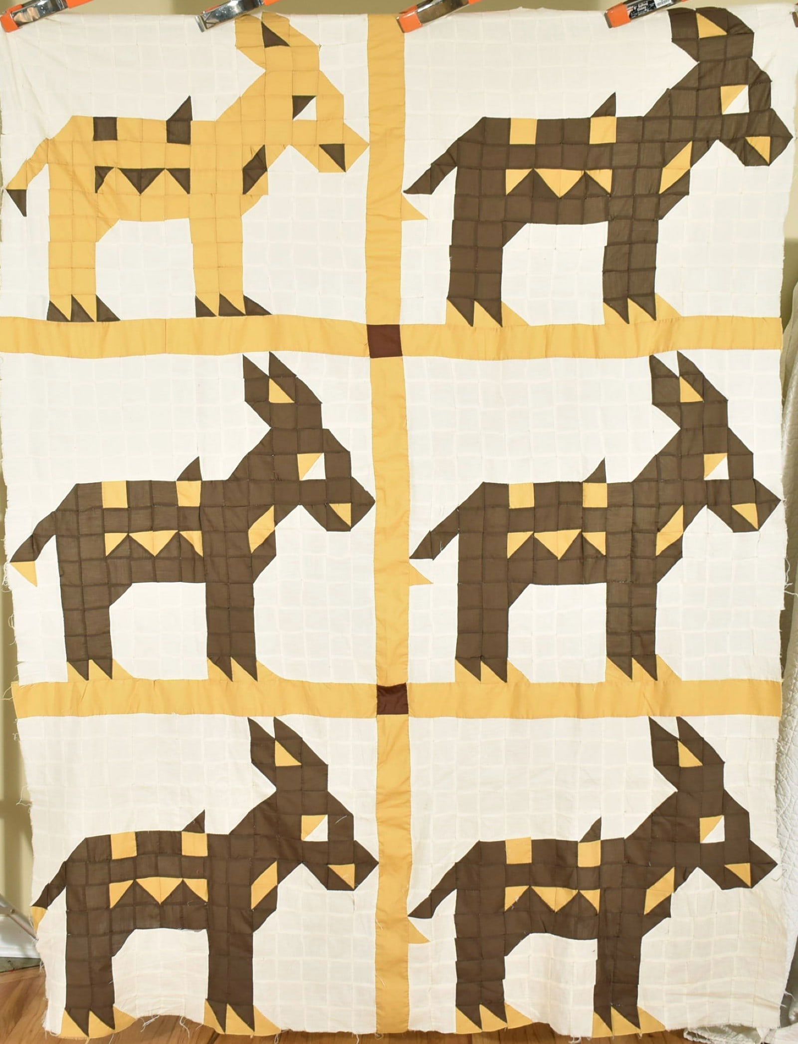 40's Donkey Mosaic Quilt Top (1 of 5)