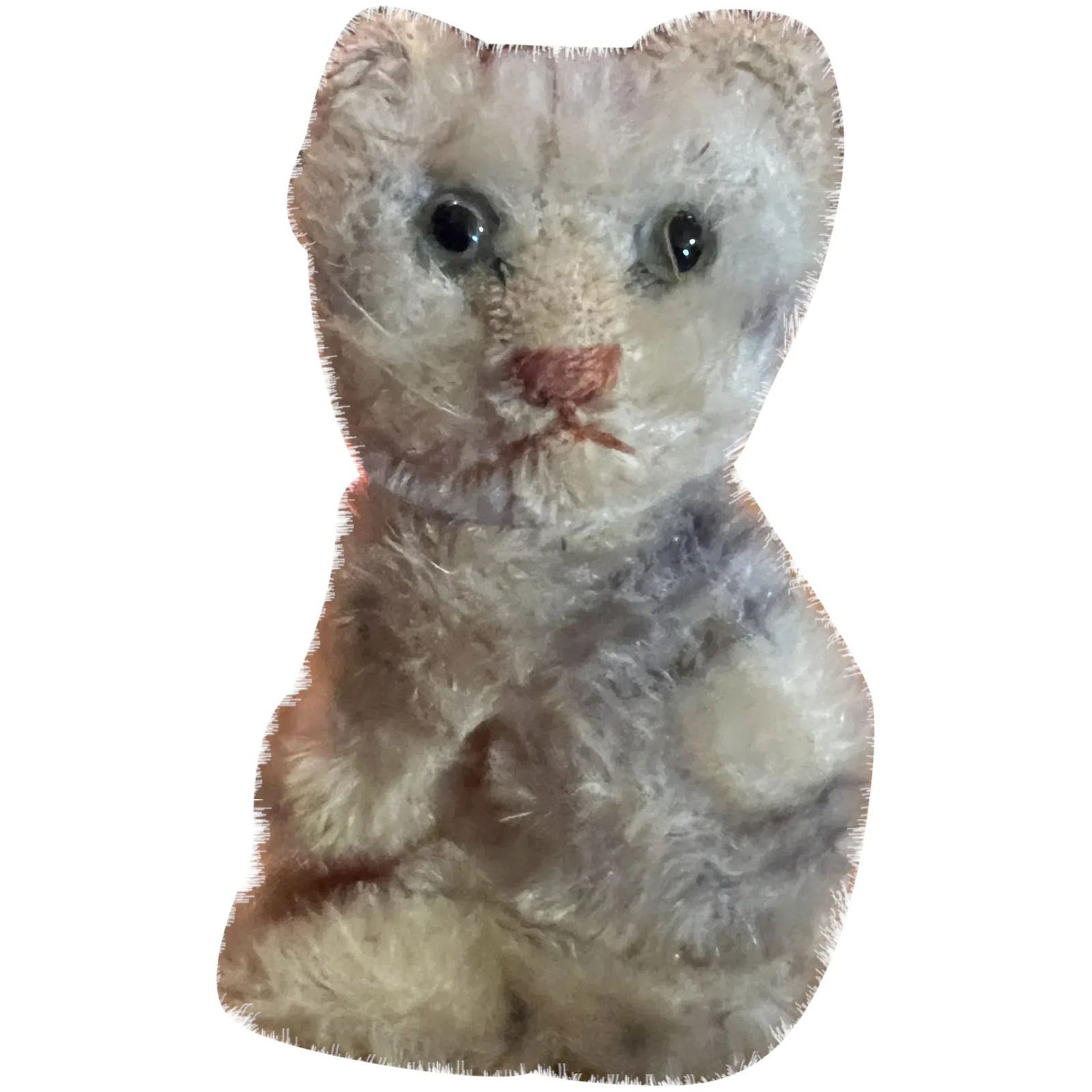 Vintage 1940s Steiff striped Kitten mohair perfect swivel neck 4" (1 of 7)