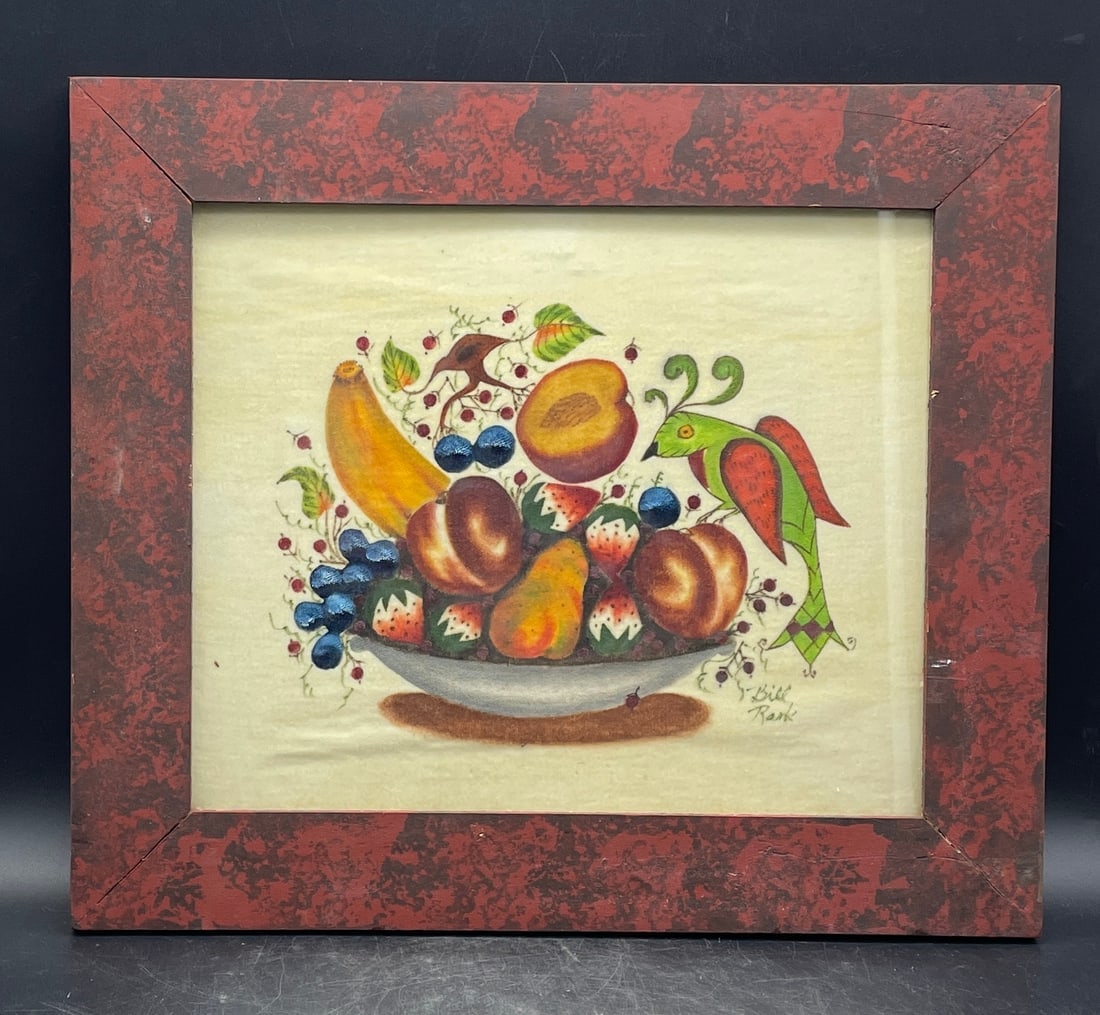 Original Artwork BILL RANK FRAMED FOLK ART THEOREM DISTELFINK (1 of 7)