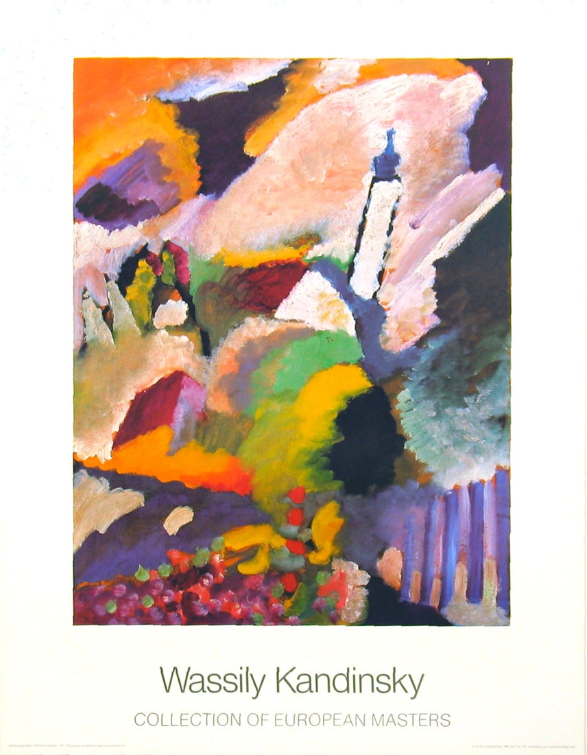 Wassily Kandinsky - Church in Murnau - 1989 Offset Lithograph 35.5" x 27.5" (1 of 1)