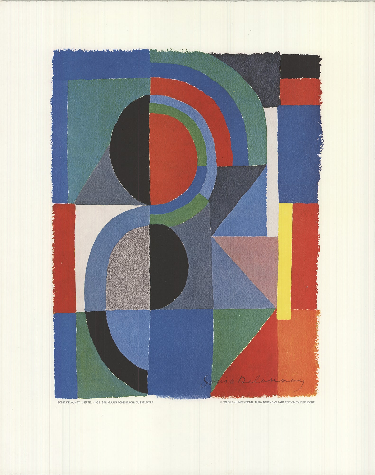 Sonia Delaunay - Viertel - 1990 Offset Lithograph 19.75" x 15.75" (1 of 4)