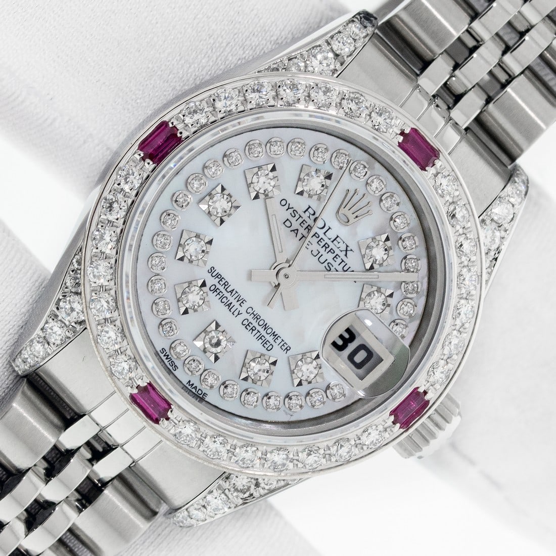Rolex Lady Datejust Mother of Pearl Diamond Steel and 18K Gold Diamond Bezel Watch (1 of 10)