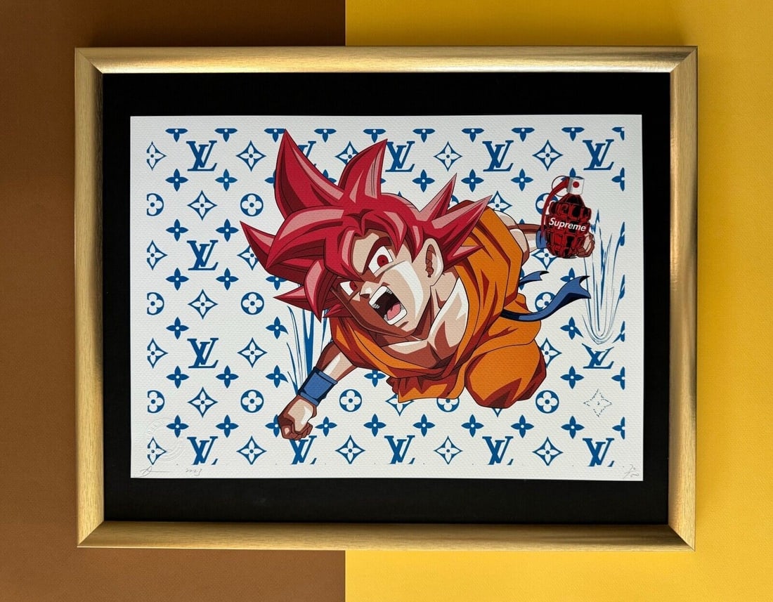 DEATH NYC Hand Signed LARGE Print COA Framed 16x20in Dragon Ball Z GT Manga (1 of 5)