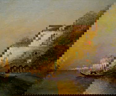 Oil painting City landscape Francois: №Verne 24 *** ABOUT THIS PAINTING *** * TITLE: "City landscape" * ARTISTS: Francois * SIZE: 50x60 cm/'19.68x23.62 inches' * MEDIUM: oil, canvas * HAND PAINTED: Original painting from our