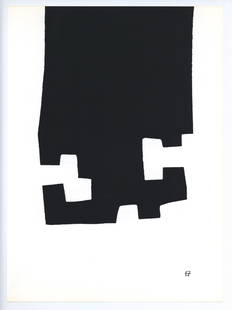 Eduardo Chillida original serigraph: Medium: original serigraph. Printed in 1982 for the art revue Derriere le Miroir (issue number 250, dedicated in homage to Aime and Marguerite Maeght) and published in Paris by the Maeght atelier. Siz