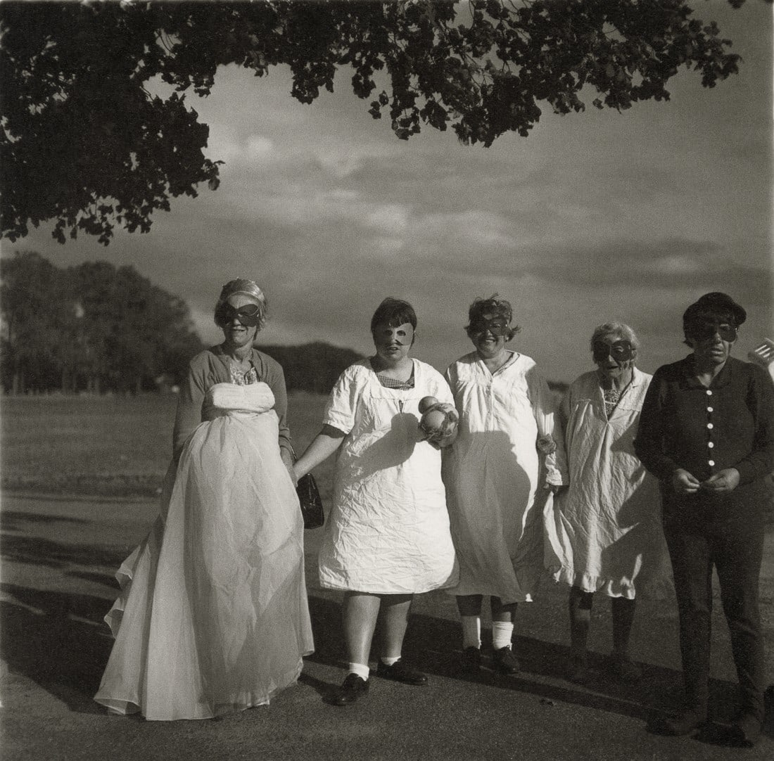 DIANE ARBUS - Untitled (8), 1970-71: Artist: Diane Arbus Title: Untitled (8), 1970-71 Medium: Photo Litho, 2003, Germany Dimensions: 8.3x8.15" Description: Heat Wax Mounted on 11x14" Conservation Board Artist Bio: Diane Arbus was an Amer