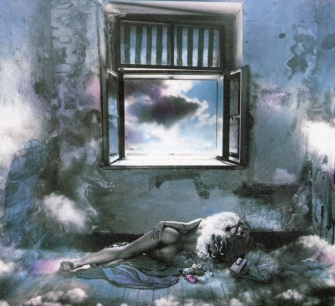 JAN SAUDEK - Olga in the Clouds, 1984: Artist: Jan Saudek Title: Olga in the Clouds, 1984 Medium: Photo Litho, 1991, Slovenia Dimensions: 8.55x7.85" Description: Heat Wax Mounted on 11x14" Conservation Board Artist Bio: Jan Saudek (1935) i