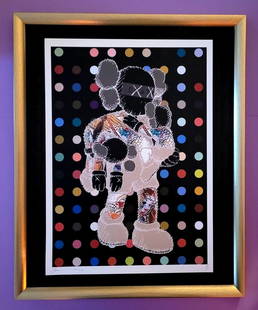 Death NYC Large Framed 16x20in Pop Art Certified Personage XX Hirst Dots A/P *: Up for Sale this Beautiful and Scarce Print by Pop Art Graffiti Master Artist Death NYC Hand Signed in Pencil Numbered X/100 or Proof This piece is mounted on a 20 x 16 in. black acid free black