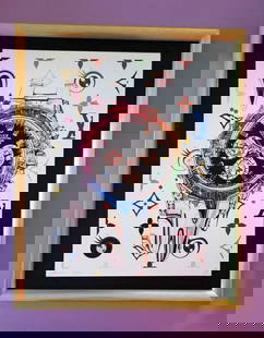 Death NYC Large Framed 16x20in Pop Art Certified Rolex Murakami Watch *: Up for Sale this Beautiful and Scarce Print by Pop Art Graffiti Master Artist Death NYC Hand Signed in Pencil Numbered X/100 or Proof This piece is mounted on a 20 x 16 in. black acid free black board