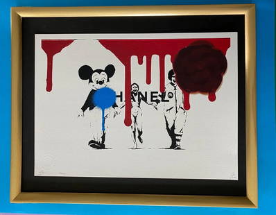 DEATH NYC Signed Large 16x20in Framed BANKSY NAPALM Graffiti Pop Art COA: This is a Stunning and Scarce 100% Authentic New Print by Death NYC Hand Signed and Numbered in Pencil by the Artist Limited Edition of 100 Large Size: 45cm x 32cm About 18x13in Fine Art 300