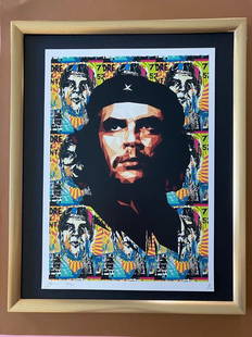 DEATH NYC Hand Signed LARGE Print Framed 16x20in COA POP ART CHE GUEVARA OBBEY: This is a Stunning and Scarce 100% Authentic New Print by Death NYC "CHE GUEVARA" Hand Signed and Numbered in Pencil by the Artist Limited Edition of 100 Large Size: 45cm x 32cm About 18x13in 