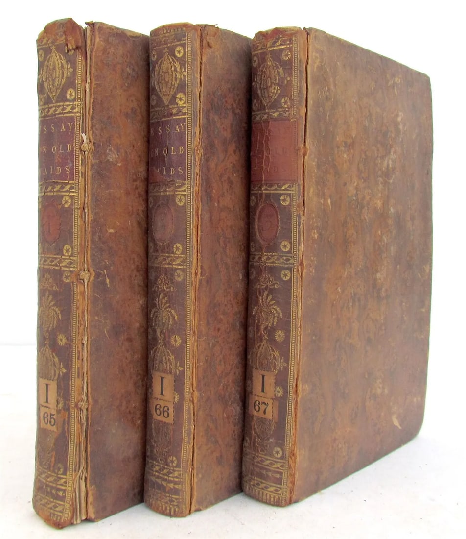 1786 3 volumes ESSAY on OLD MAIDS by Friend to the Sisterhood in ENGLISH antique (1 of 9)
