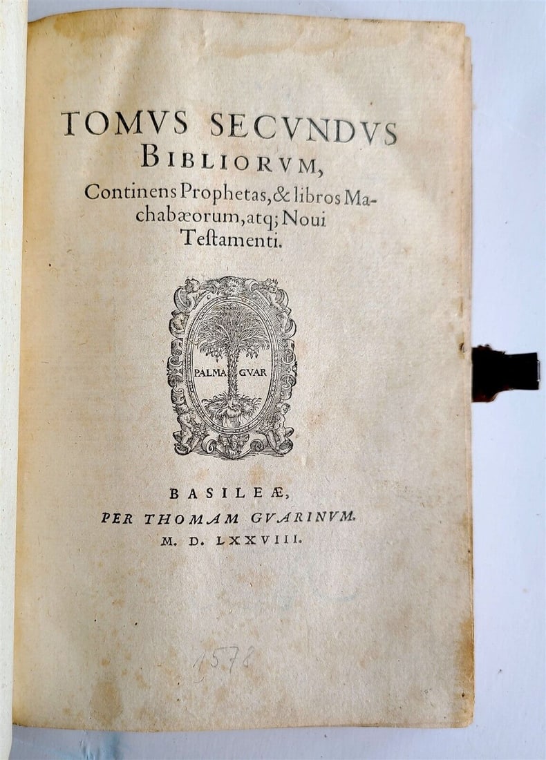 1578 BIBLE ILLUSTRATED BIBLIORUM antique 16th CENTURY Biblia Old Testament (1 of 11)