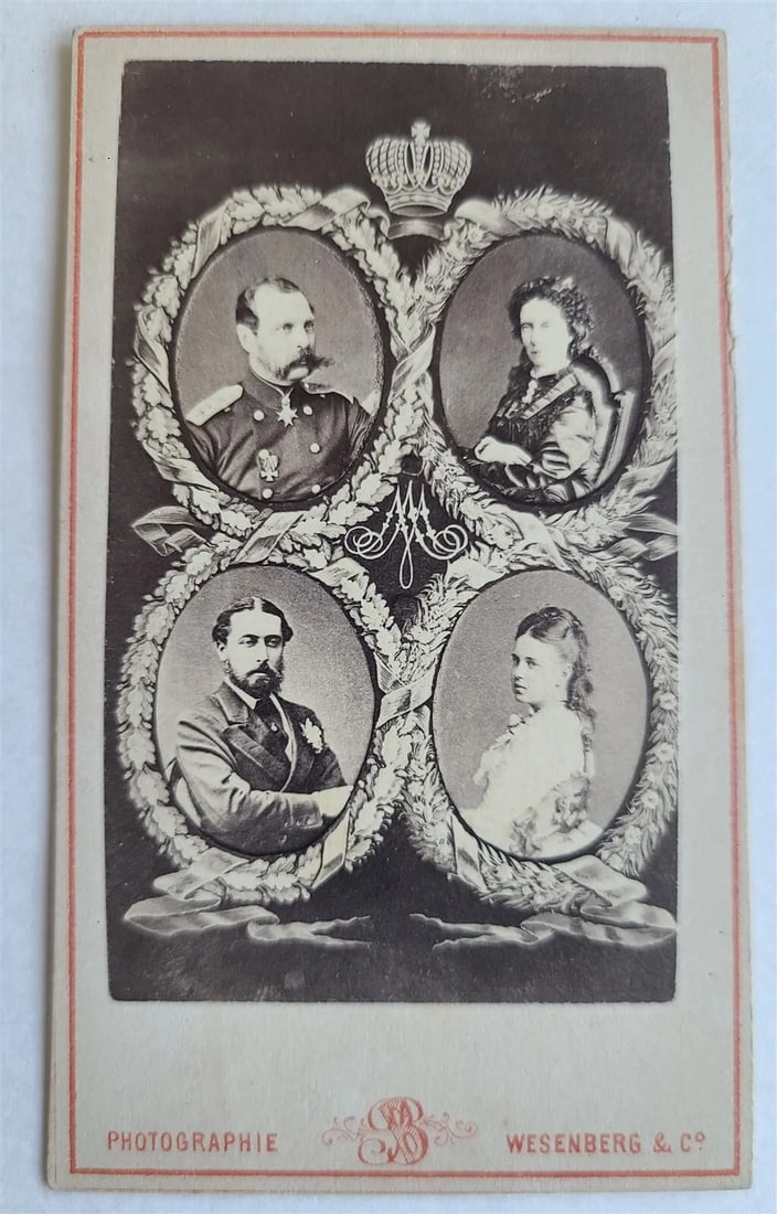RUSSIAN IMPERIAL FAMILY TSAR NICHOLAS I early 1900s antique PHOTOGRAPH CDV PHOTO (1 of 2)