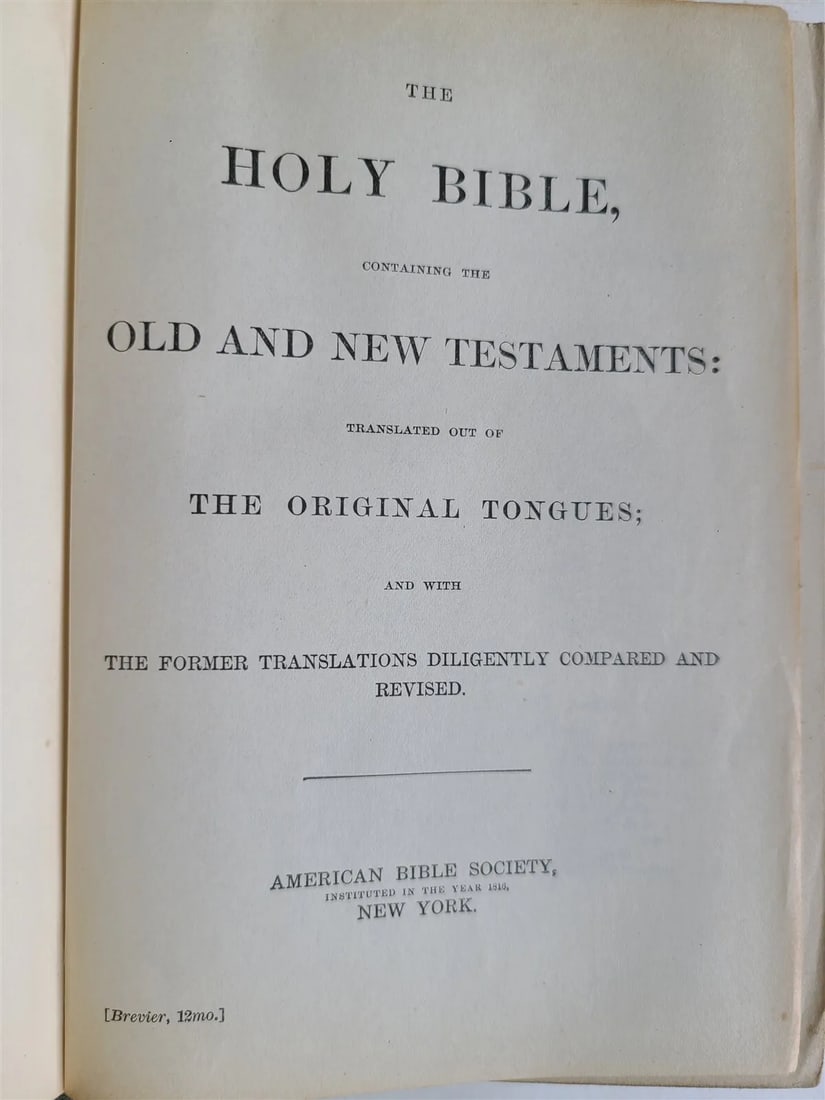 1880s BIBLE in ENGLISH antique OLD & NEW TESTAMENT New York Americana (1 of 4)