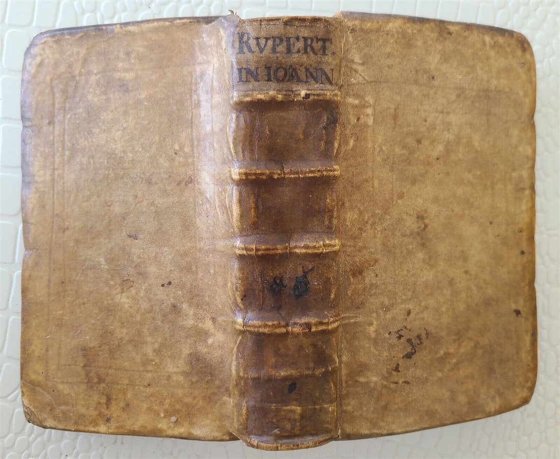 1541 antique THEOLOGY by Rupert von Deutz VELLUM BINDING 16th CENTURY (1 of 9)