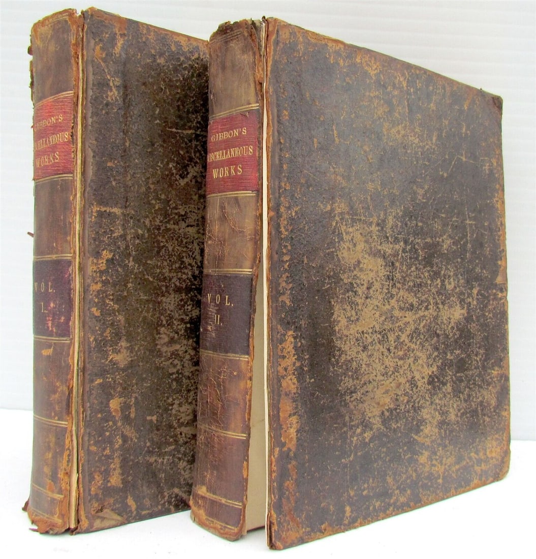 1796 EDWARD GIBSON MISCELLANEOUS WORKS 2 volumes antique in ENGLISH (1 of 5)