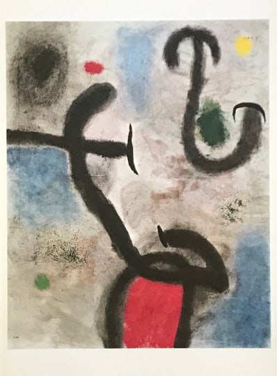 Joan Miro Derriere le Miroir Femme et Oiseaux 1965 (1 of 1)
