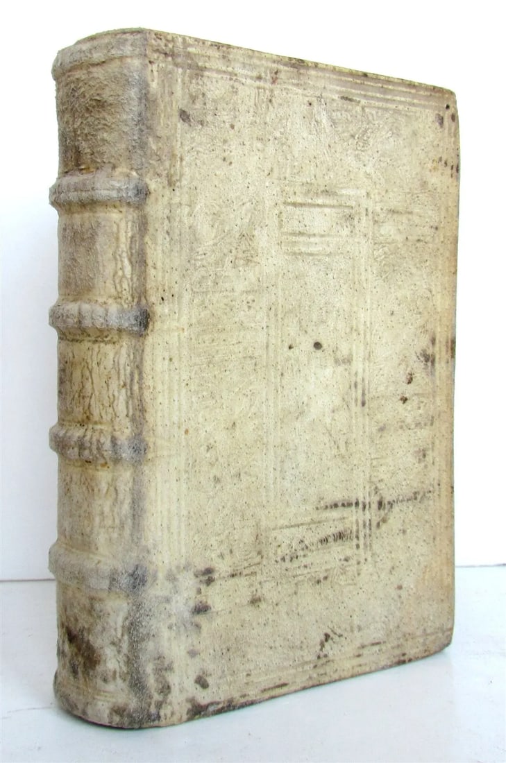 1584 HEBREW REPUBLIC HISTORY antique PIGSKIN 16th CENTURY JUDAICA: De rep. Hebraeorum libri VII... by Caroli Sigonii Speyer, Albinus ; 1584 With woodcut printer's device at title and colophon 3 lvs, 520 pages, 23 lvs. blind stamped pigskin binding. very good conditio