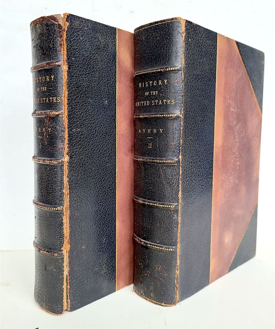 1904 HISTORY of UNITED STATES by ELROY AVERY antique 2 VOLUMES illustrated: HISTORY of UNITED STATES by ELROY AVERY Cleveland; 1904-1905 Odd volumes: Volume I from 12 volumes edition, Volume II from 15 volumes edition. Fully illustrated in color and b/w Size 7 by 10" Original