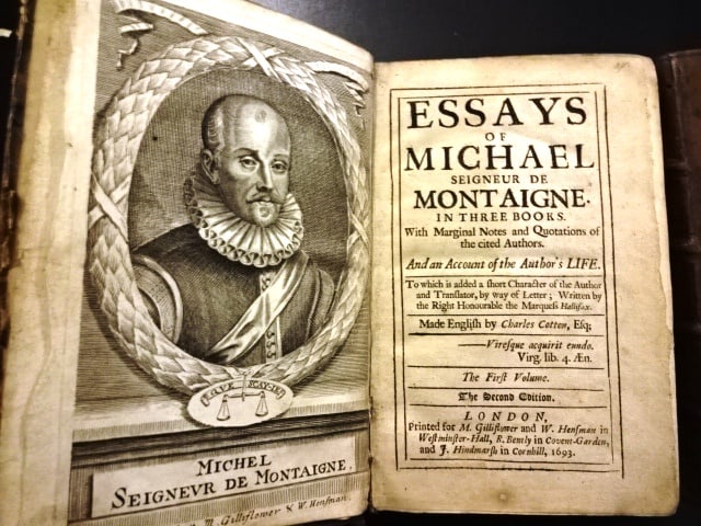 1693 Three Vol Essays Michael Montaigne (1 of 6)