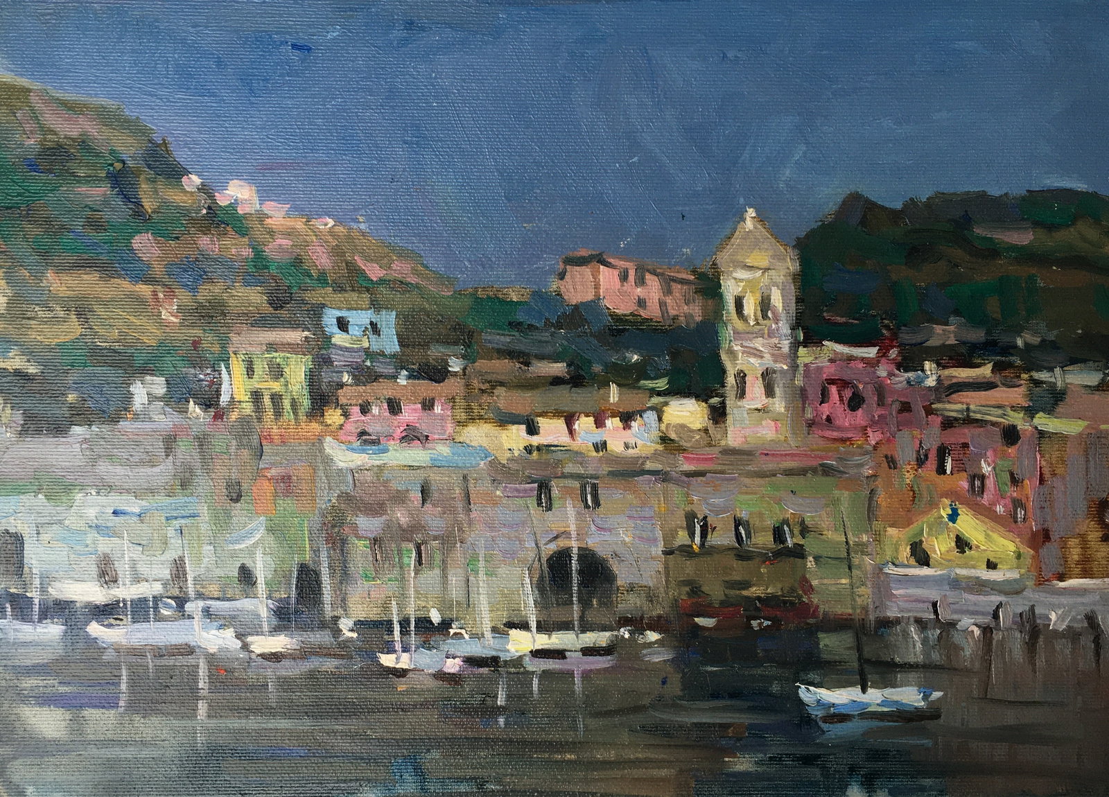 Oil painting village Vemazza Sergey Ivanovich (1 of 11)