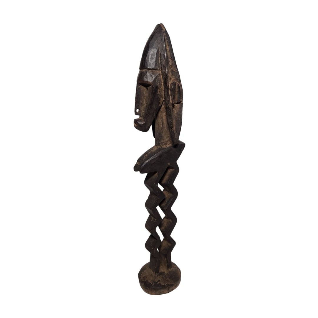 Bamanan Zig zag Headdrest: Title: Bamanan Zig zag Headdrest Date/Period: 19th Century Materials/Origin: Wood / Mali, Africa Dimension: 4in X 4in X 24in Reserve: $220.00 Shipping: Domestic: Flat-rate of $30.00 to anywhere within