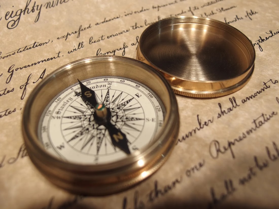 2 1/4" Screw Top Brass Heavy Maritime Navigational Compass (1 of 8)